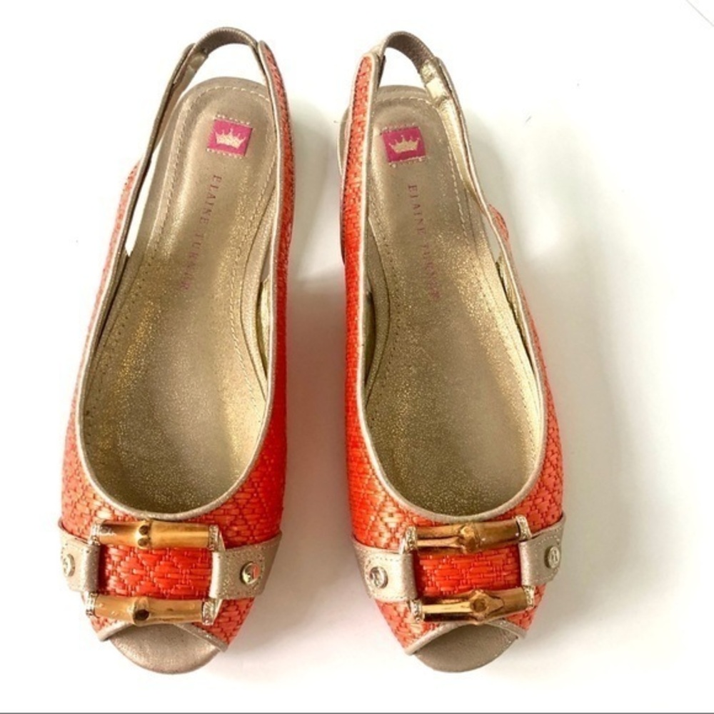 ELAINE TURNER bamboo detail flats